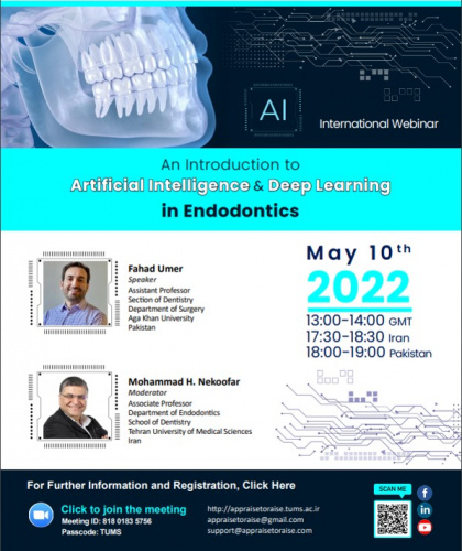 "An Introduction to Artificial Intelligence & Deep Learning In Endodontics"